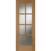 Oak 8 Light Clear Glazed Internal Door